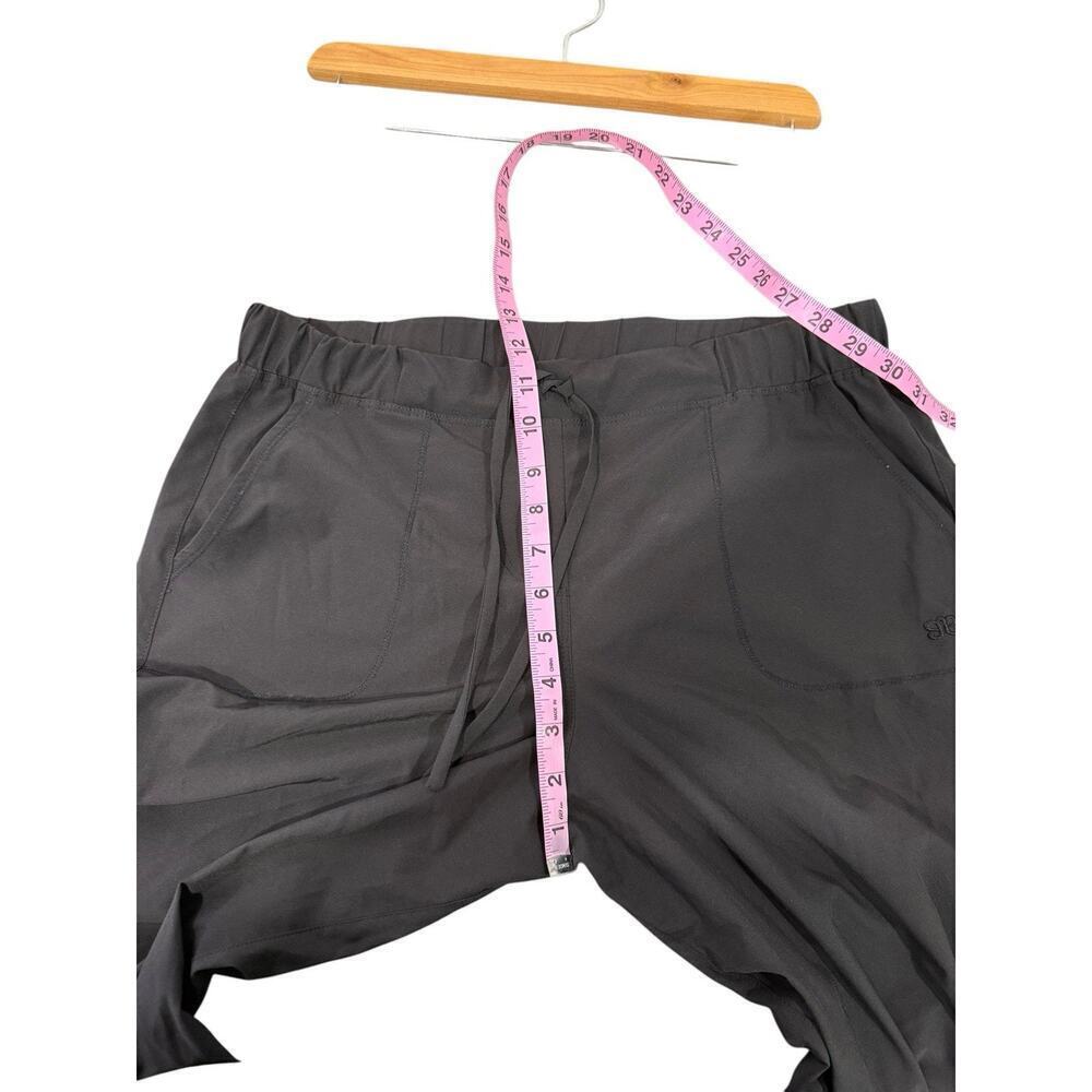 Albion Fit Lightweight Black Drawstring Joggers Nylon Spandex Cropped Womens M - Picture 5 of 7